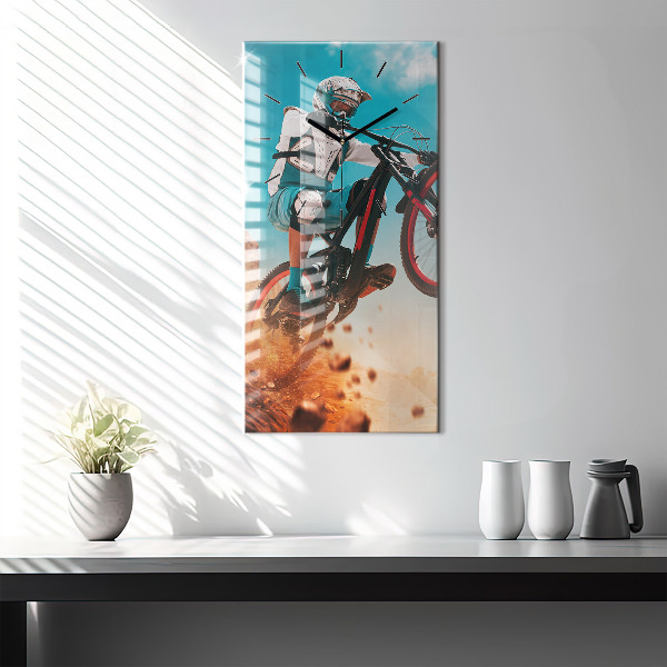 Ceas vertical de perete din sticlă Cascader și adrenalină