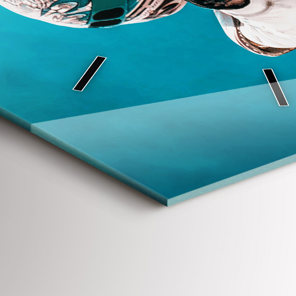 Ceas vertical de perete din sticlă Cascader și adrenalină