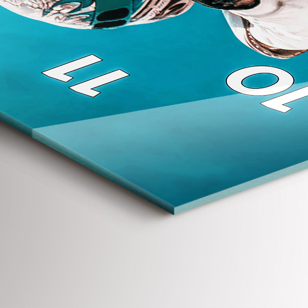 Ceas vertical de perete din sticlă Cascader și adrenalină