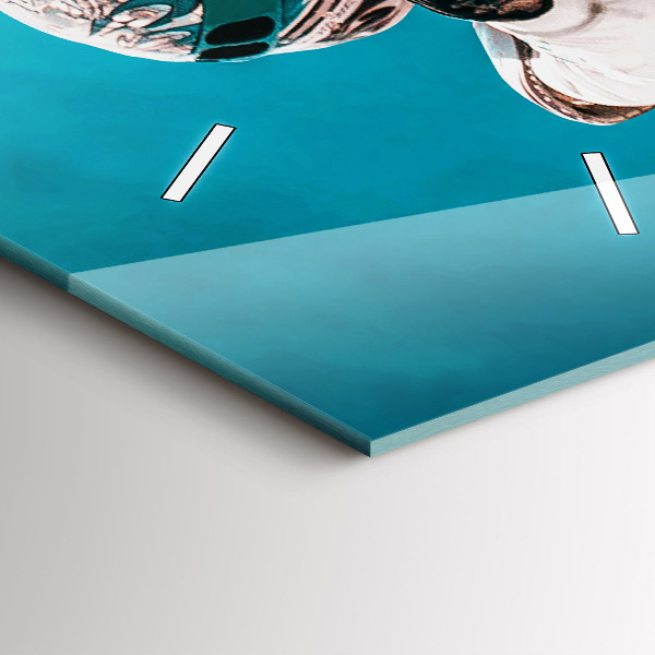 Ceas vertical de perete din sticlă Cascader și adrenalină