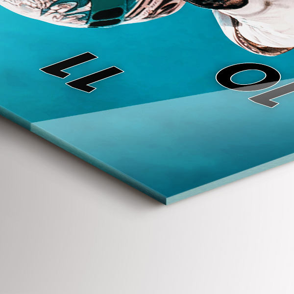 Ceas vertical de perete din sticlă Cascader și adrenalină