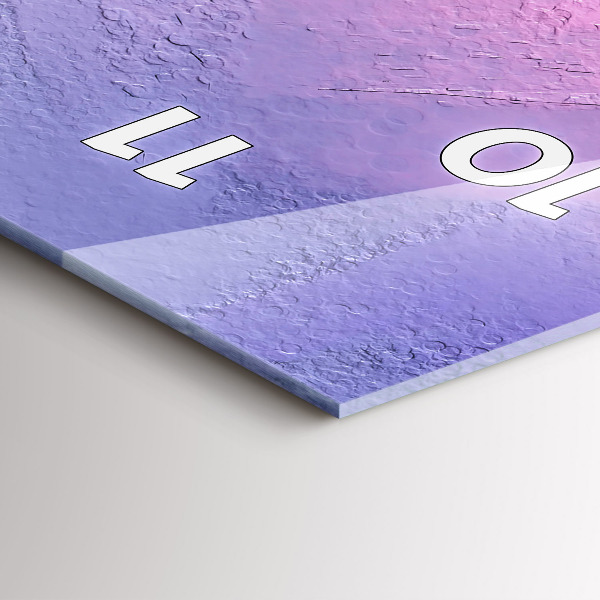 Ceas vertical de perete din sticlă Peisaj marin