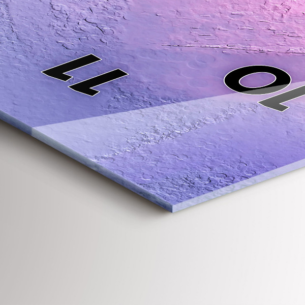 Ceas vertical de perete din sticlă Peisaj marin