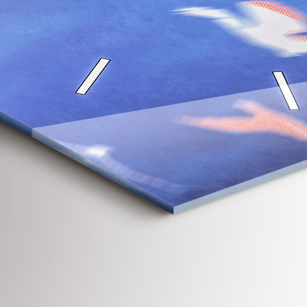 Ceas vertical de perete din sticlă Băiat cu aripi