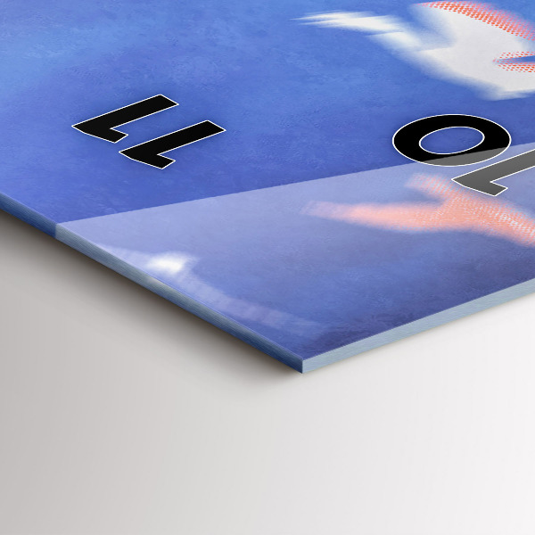 Ceas vertical de perete din sticlă Băiat cu aripi