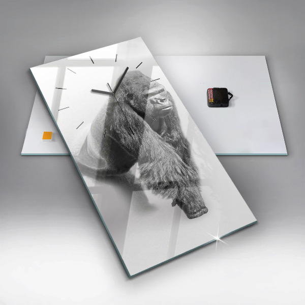 Ceas vertical de perete din sticlă Colecție de artă animale