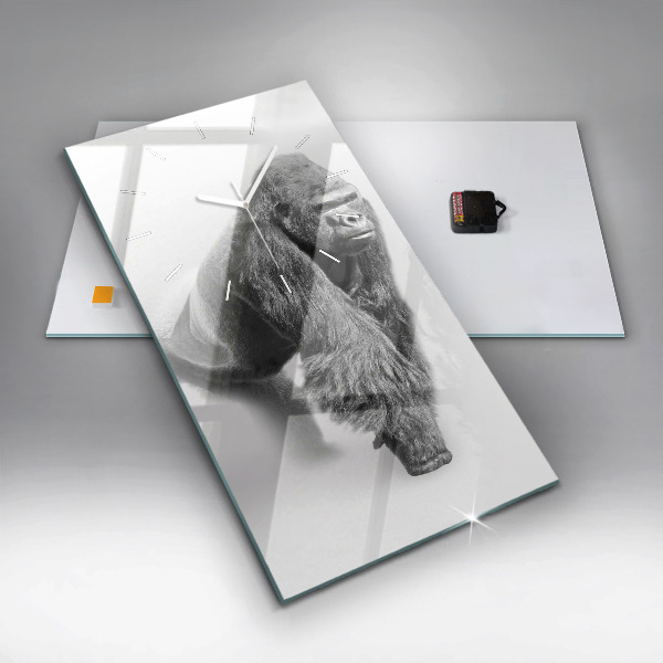 Ceas vertical de perete din sticlă Colecție de artă animale