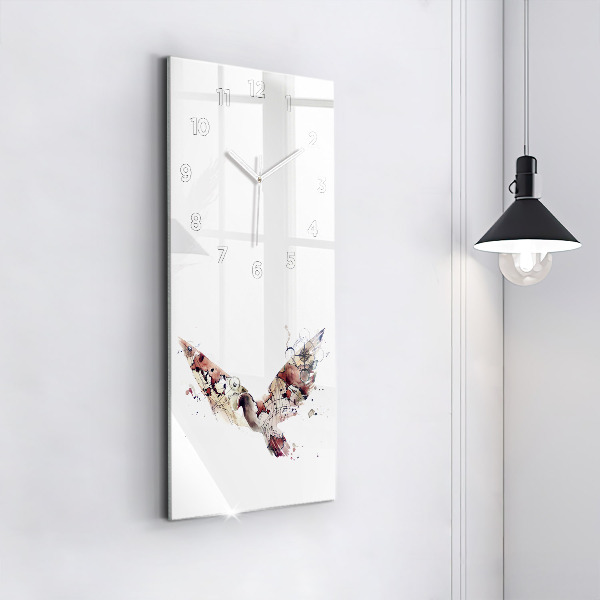 Ceas vertical de perete din sticlă Vedere abstractă