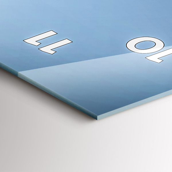 Ceas vertical de perete din sticlă Lebăda în inimă