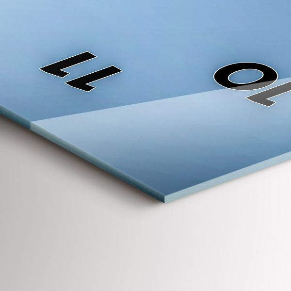 Ceas vertical de perete din sticlă Lebăda în inimă