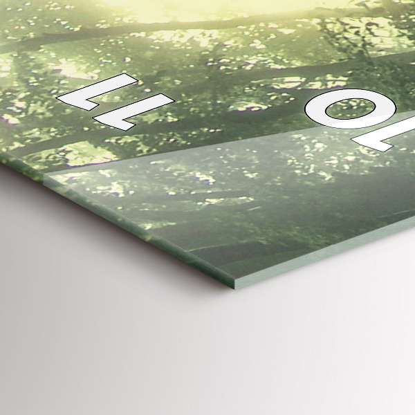 Ceas vertical de perete din sticlă Pădure cețoasă dimineața