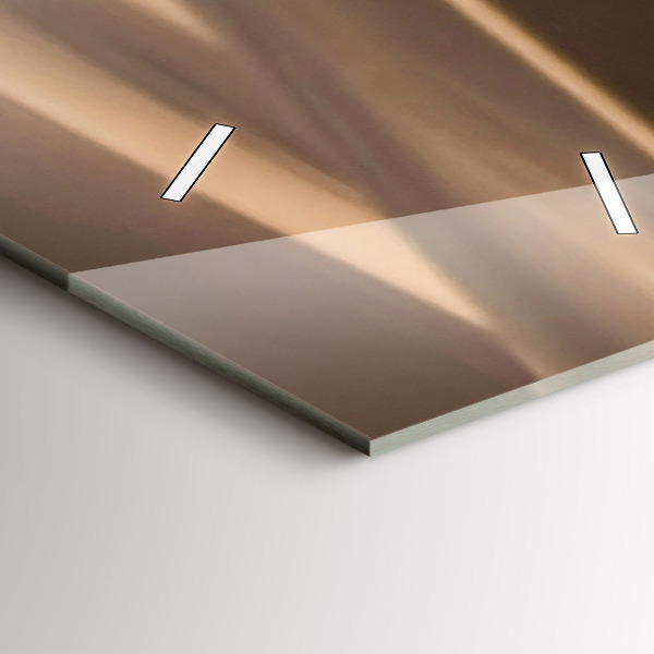 Ceas vertical de perete din sticlă Quad în deșert