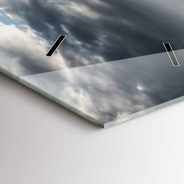 Ceas vertical de perete din sticlă Gondola in Venetia