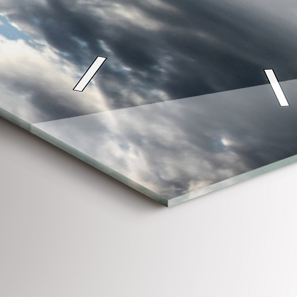 Ceas vertical de perete din sticlă Gondola in Venetia