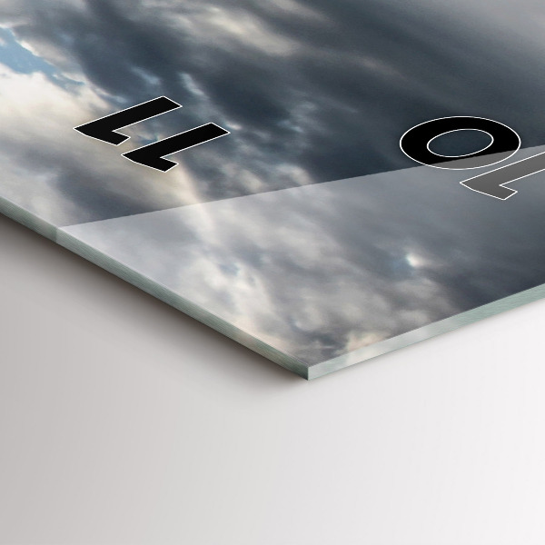 Ceas vertical de perete din sticlă Gondola in Venetia