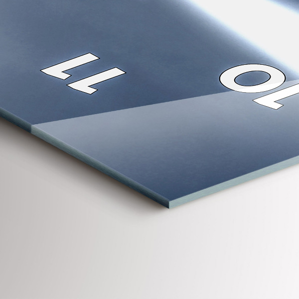 Ceas vertical de perete din sticlă Far