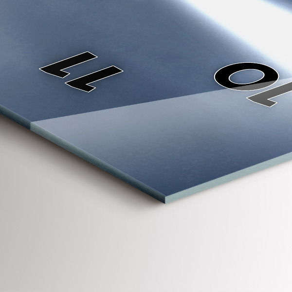 Ceas vertical de perete din sticlă Far