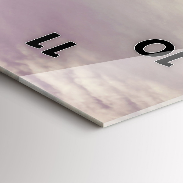 Ceas vertical de perete din sticlă Mașină în stil vintage