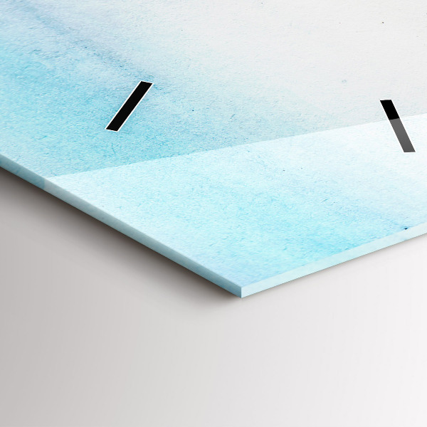 Ceas vertical de perete din sticlă Peisaj pictat din Paris