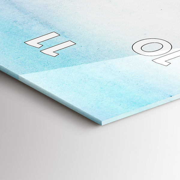 Ceas vertical de perete din sticlă Peisaj pictat din Paris