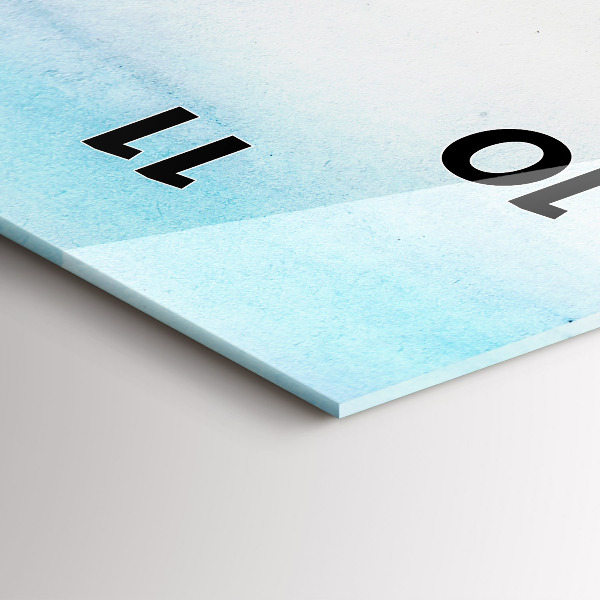 Ceas vertical de perete din sticlă Peisaj pictat din Paris