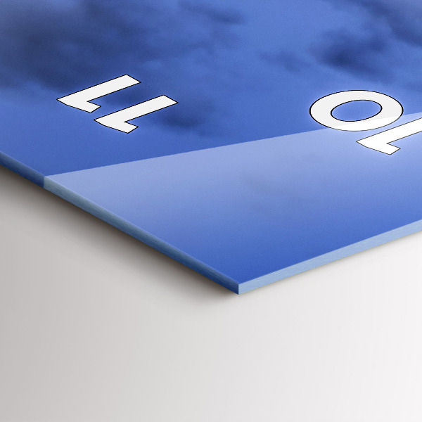 Ceas vertical de perete din sticlă Autobuzul roșu din Londra