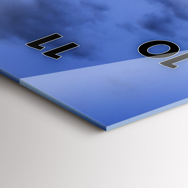 Ceas vertical de perete din sticlă Autobuzul roșu din Londra