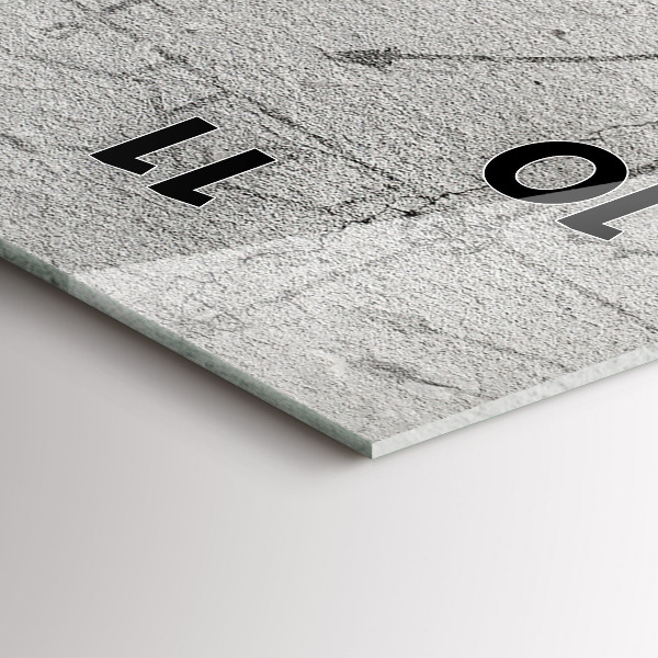 Ceas vertical de perete din sticlă Schița orașului