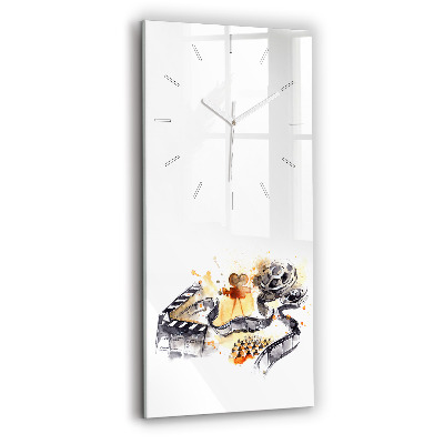 Ceas vertical de perete din sticlă Cinematografia camerei