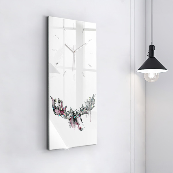 Ceas vertical de perete din sticlă Abstracția elanului