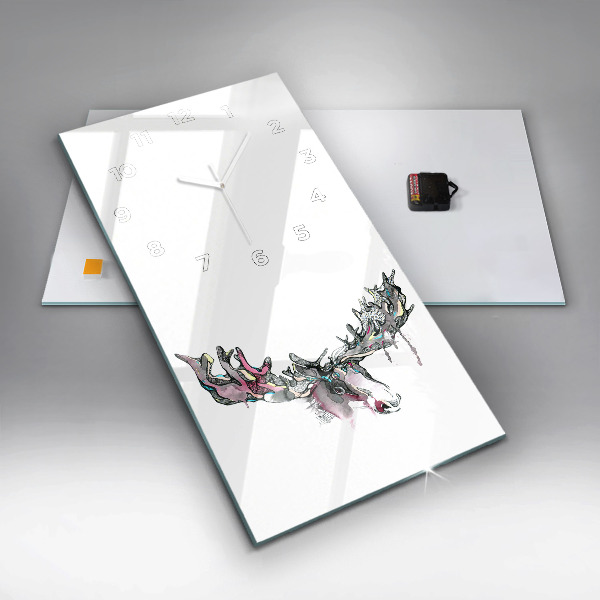 Ceas vertical de perete din sticlă Abstracția elanului