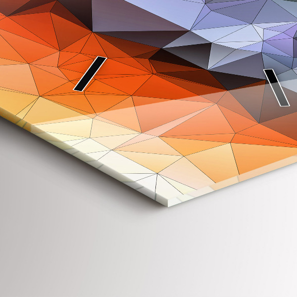 Ceas vertical de perete din sticlă Ochiul uman colorat