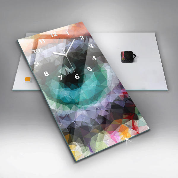 Ceas vertical de perete din sticlă Ochiul uman colorat