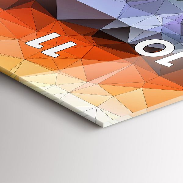 Ceas vertical de perete din sticlă Ochiul uman colorat