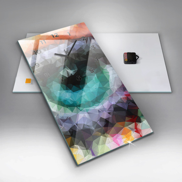 Ceas vertical de perete din sticlă Ochiul uman colorat