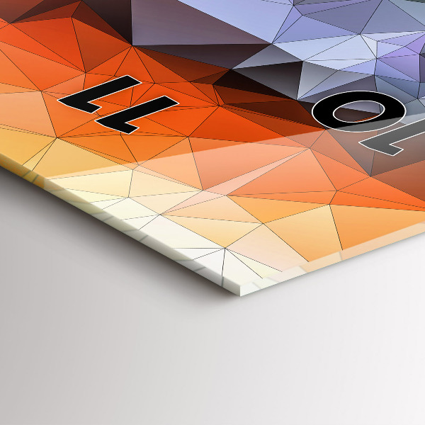 Ceas vertical de perete din sticlă Ochiul uman colorat