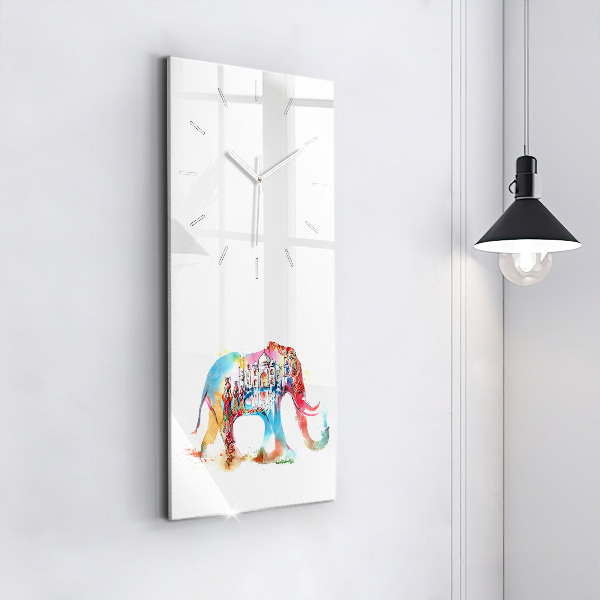 Ceas vertical de perete din sticlă cultura indiană