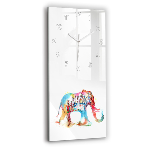 Ceas vertical de perete din sticlă cultura indiană