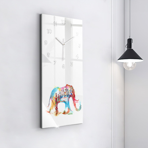 Ceas vertical de perete din sticlă cultura indiană