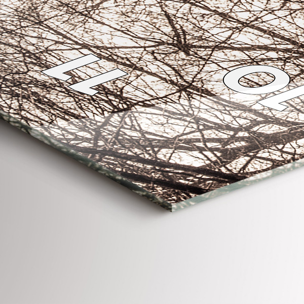 Ceas vertical de perete din sticlă Poteca în sepia