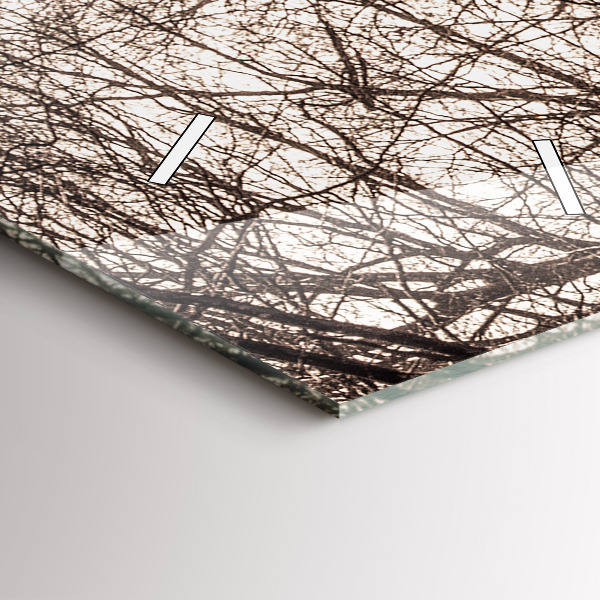 Ceas vertical de perete din sticlă Poteca în sepia