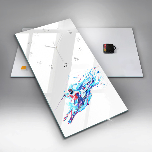 Ceas vertical de perete din sticlă Schior