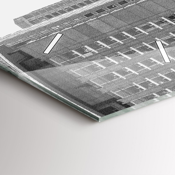 Ceas vertical de perete din sticlă Străzile orașului Chicago