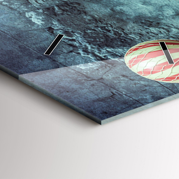 Ceas vertical de perete din sticlă Baloane pictate