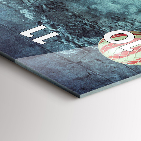 Ceas vertical de perete din sticlă Baloane pictate