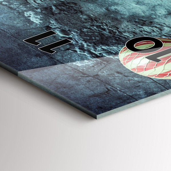 Ceas vertical de perete din sticlă Baloane pictate