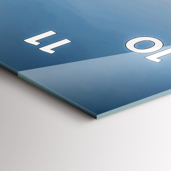 Ceas vertical de perete din sticlă Far