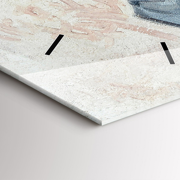 Ceas vertical de perete din sticlă Pictura abstractă