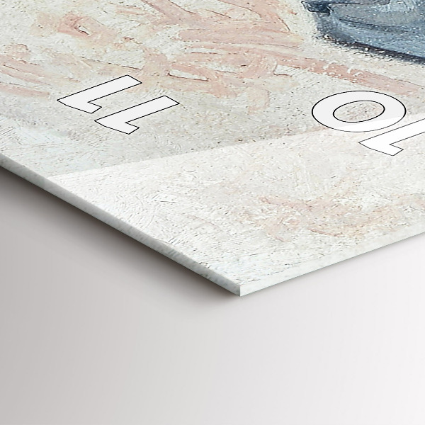 Ceas vertical de perete din sticlă Pictura abstractă