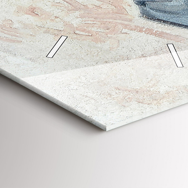 Ceas vertical de perete din sticlă Pictura abstractă